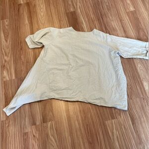 Mimu Maxi linen cascade top